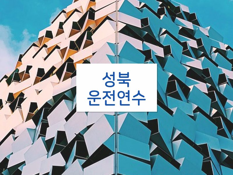 성북운전연수 후기