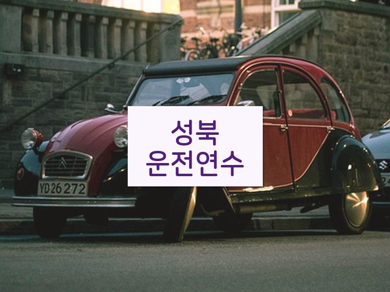 성북운전연수 후기