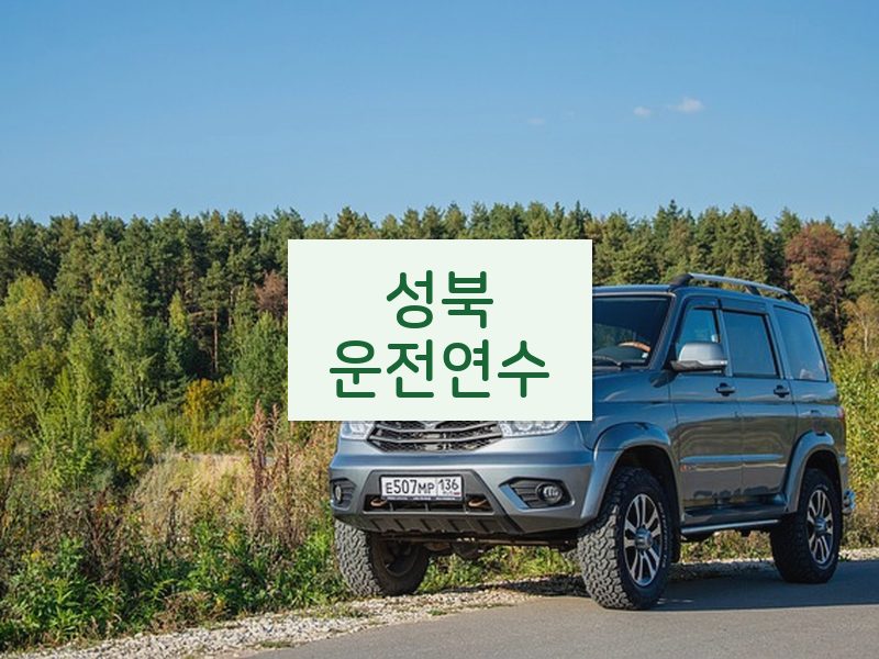 성북운전연수 후기