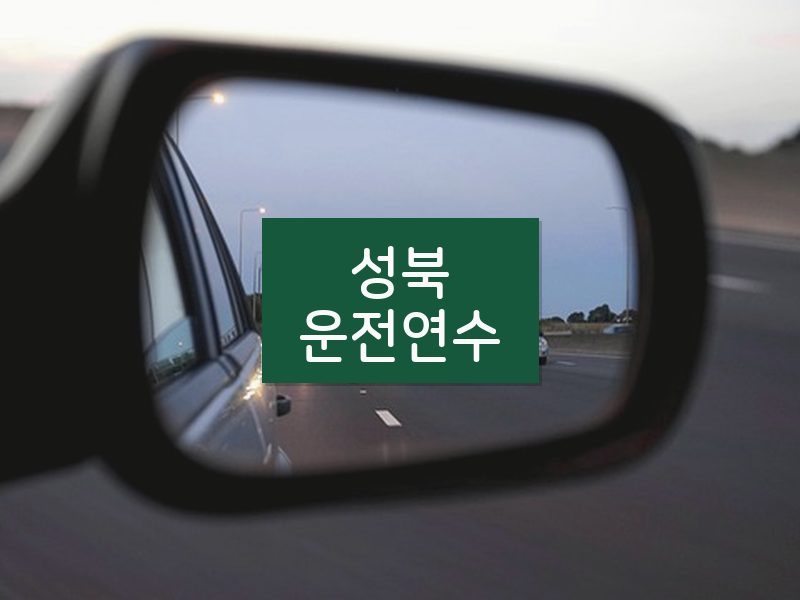 성북운전연수 후기
