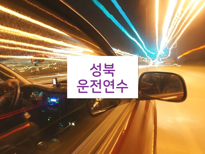 성북운전연수 후기
