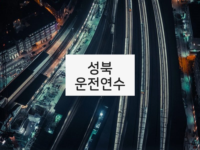 성북운전연수 후기