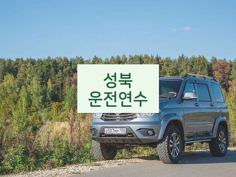 성북운전연수 후기