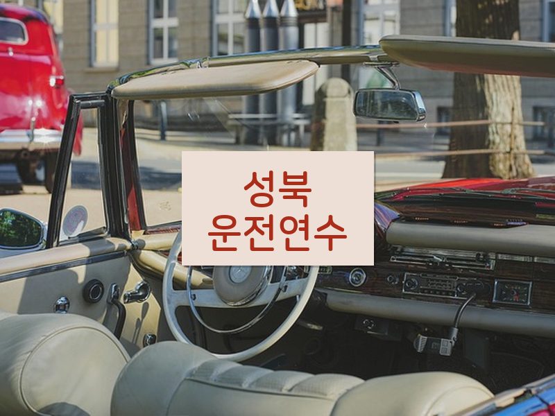 성북운전연수 후기