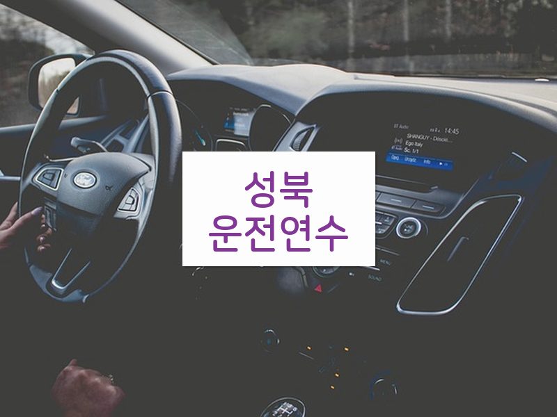 성북운전연수 후기