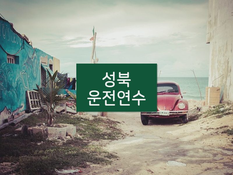 성북운전연수 후기