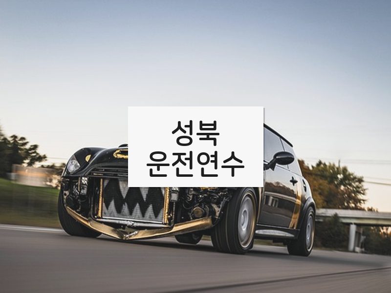 성북운전연수 후기