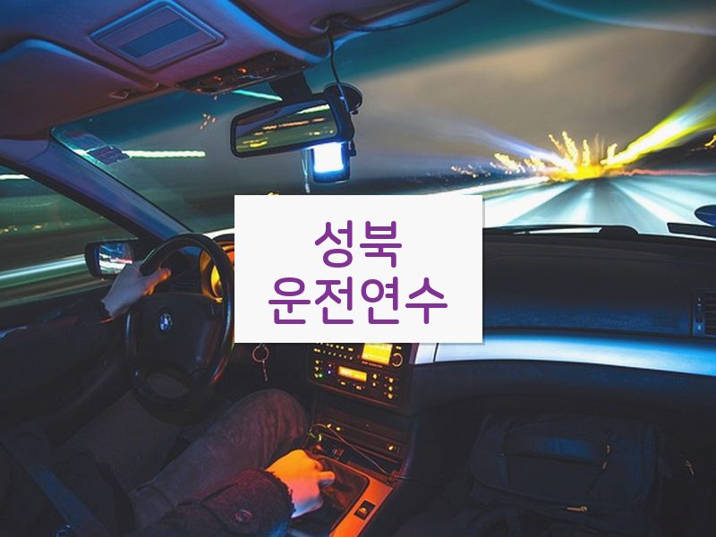 성북운전연수 후기