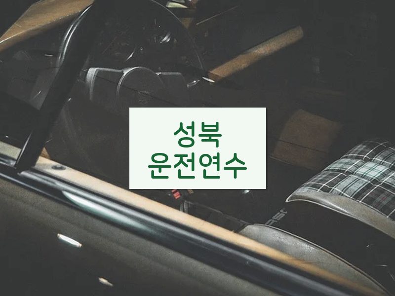 성북운전연수 후기