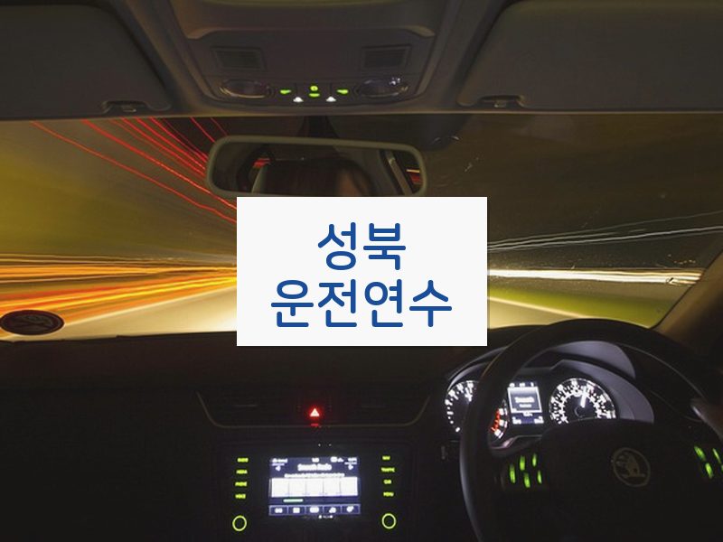 성북운전연수 후기