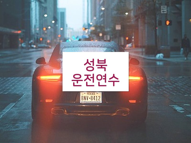 성북운전연수 후기