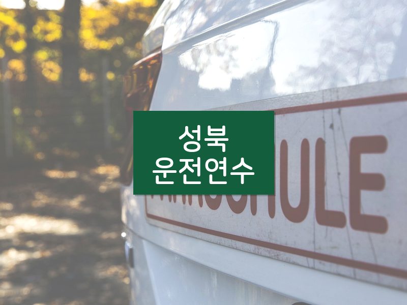 성북운전연수 후기