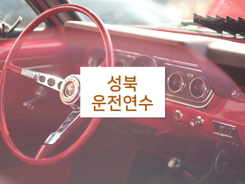 성북운전연수 후기