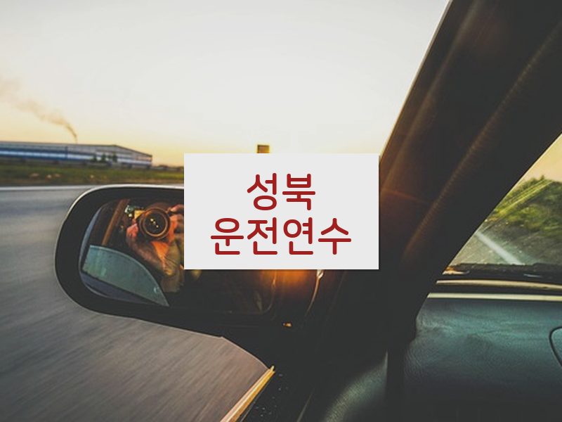 성북운전연수 후기