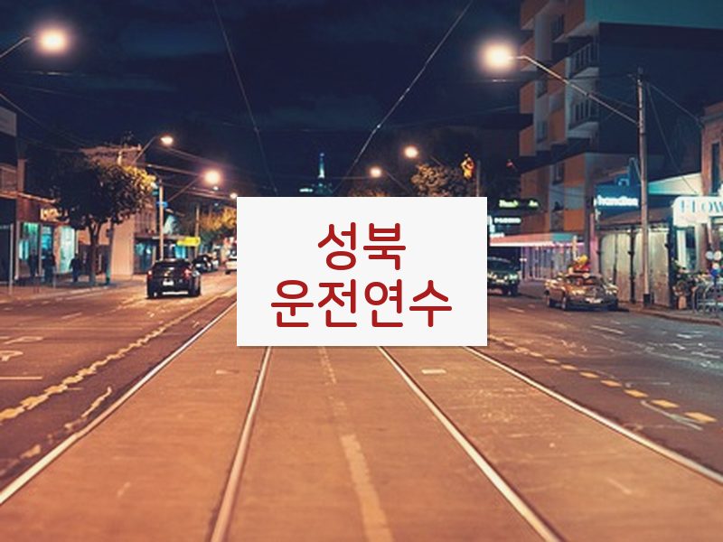 성북운전연수 후기