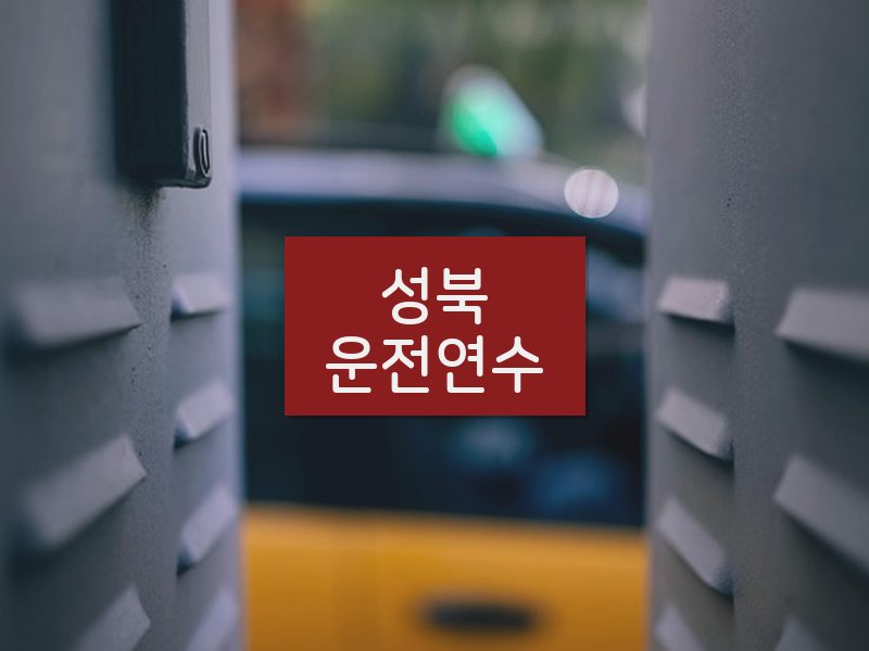 성북운전연수 후기