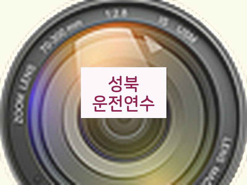 성북운전연수 후기