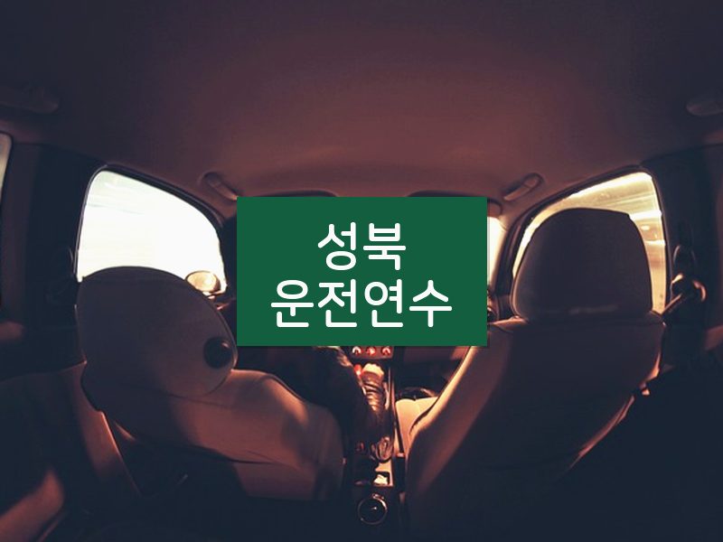 성북운전연수 후기