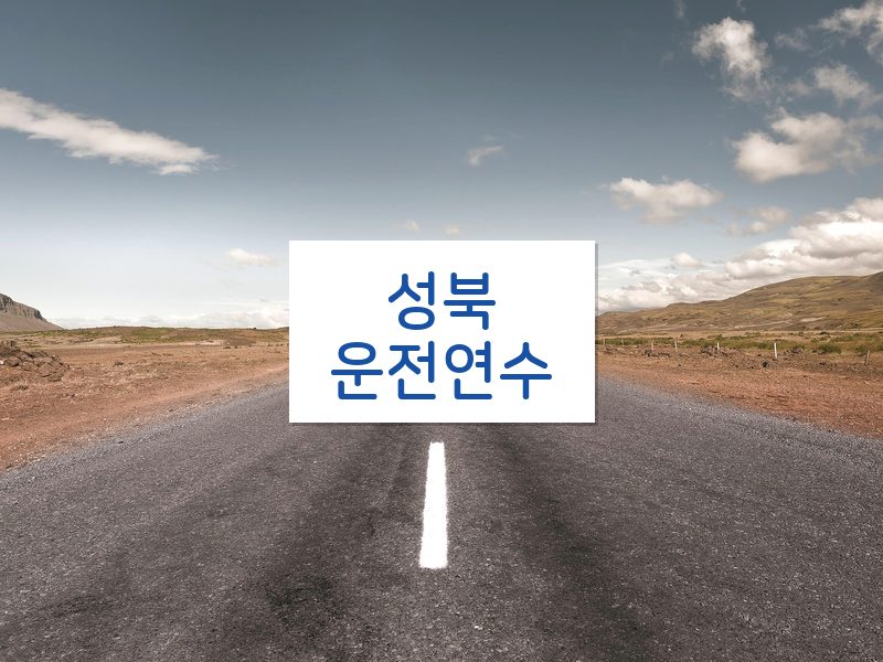 성북운전연수 후기