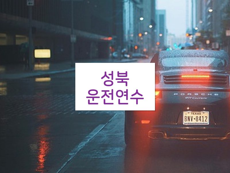 성북운전연수 후기