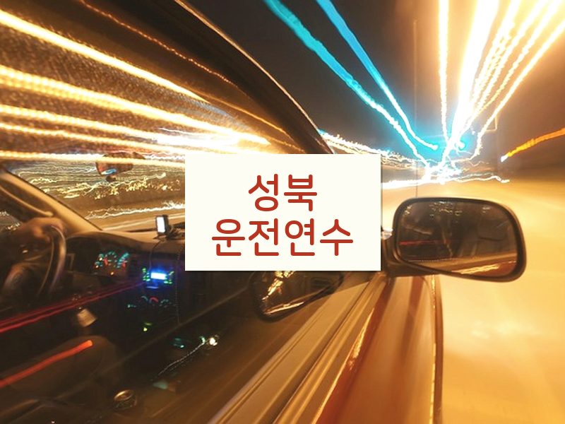 성북운전연수 후기
