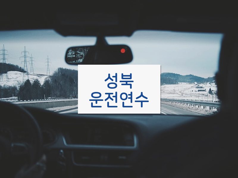 성북운전연수 후기