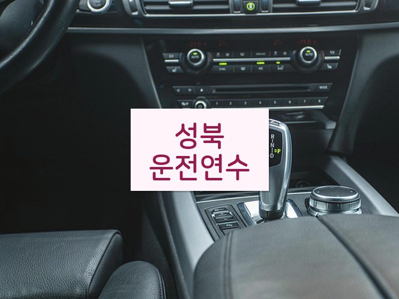 성북운전연수 후기