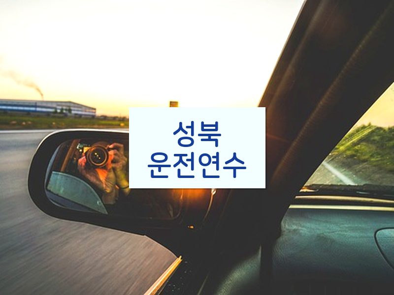 성북운전연수 후기