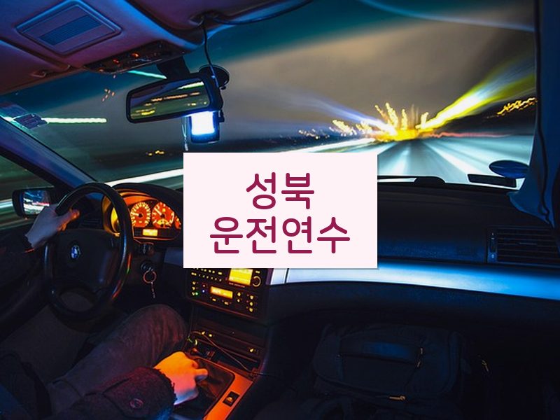 성북운전연수 후기