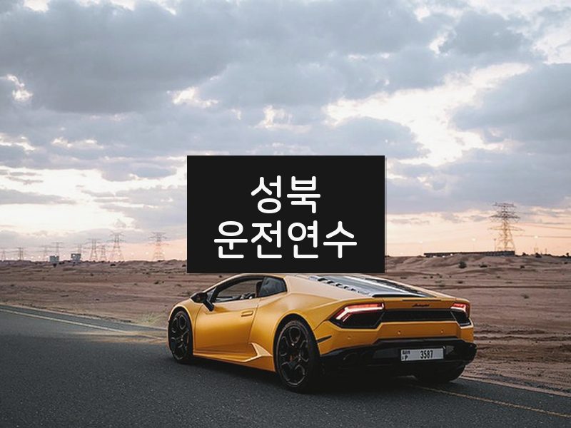 성북운전연수 후기