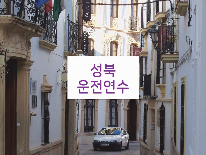 성북운전연수 후기