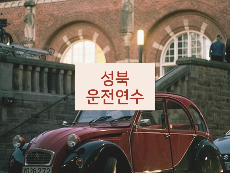 성북운전연수 후기