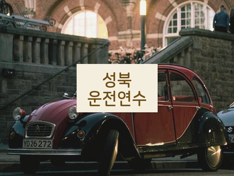 성북운전연수 후기