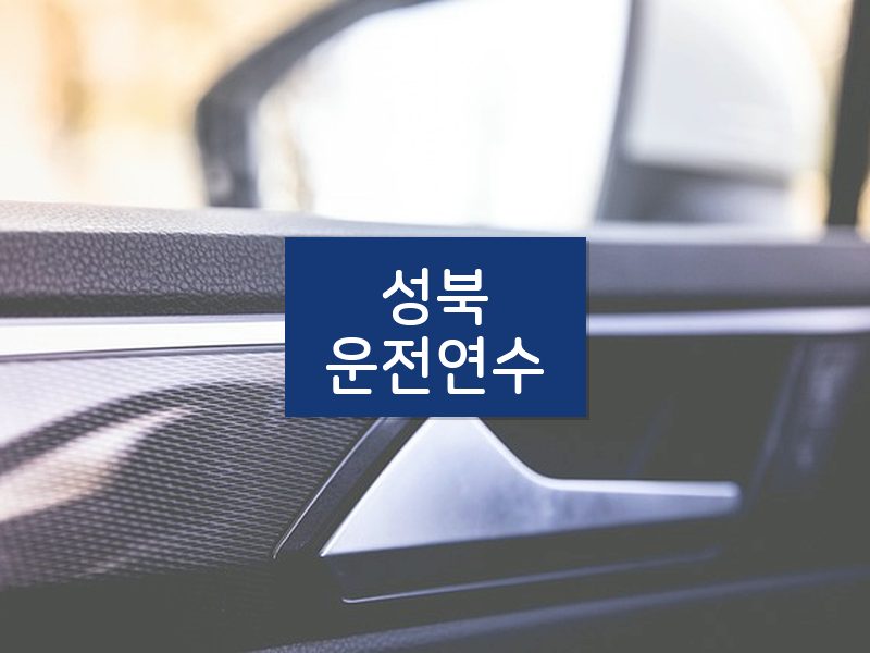 성북운전연수 후기
