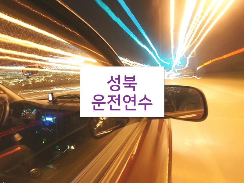 성북운전연수 후기