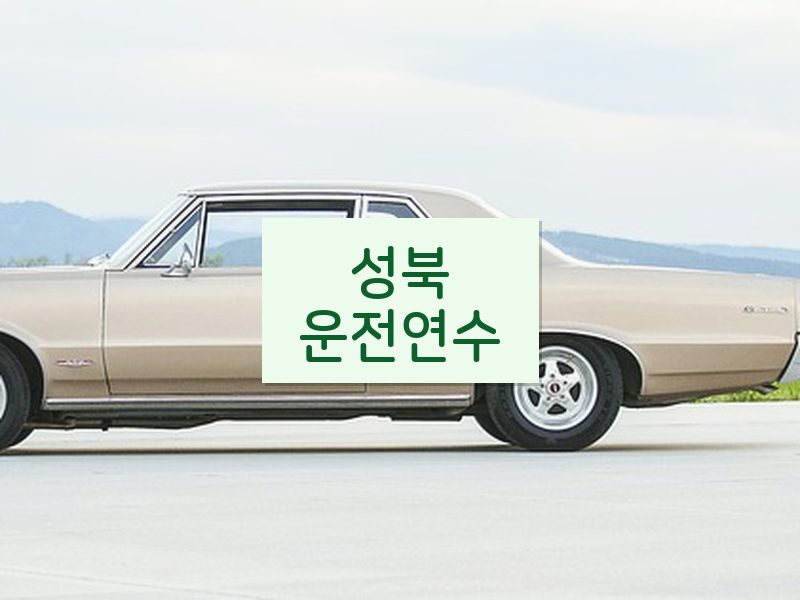 성북운전연수 후기