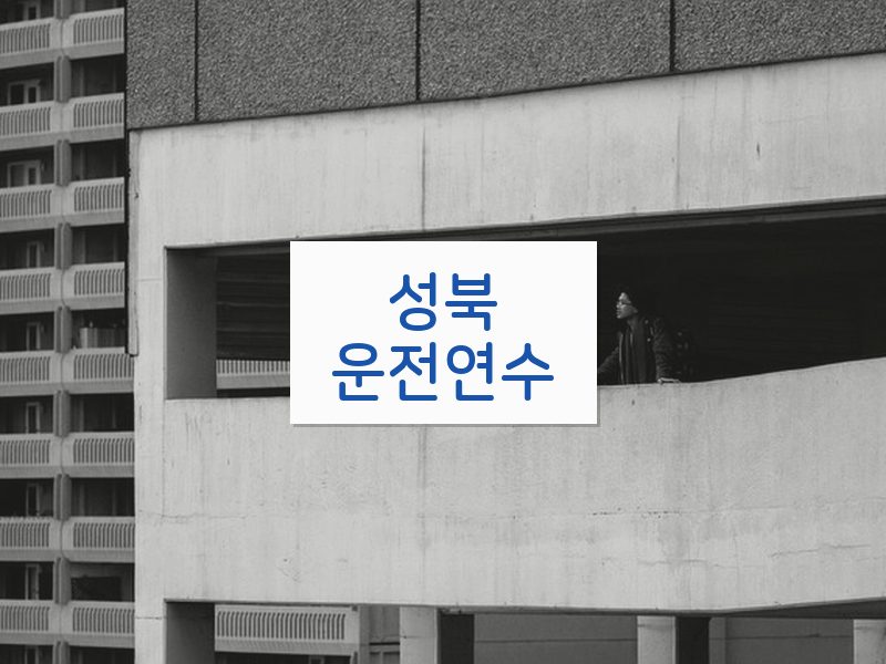 성북운전연수 후기