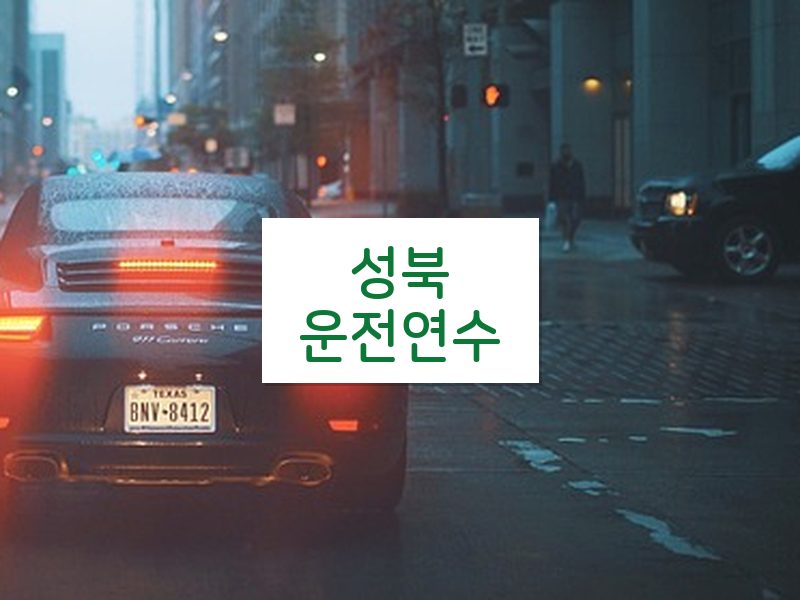 성북운전연수 후기
