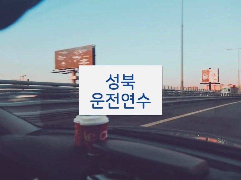 성북운전연수 후기