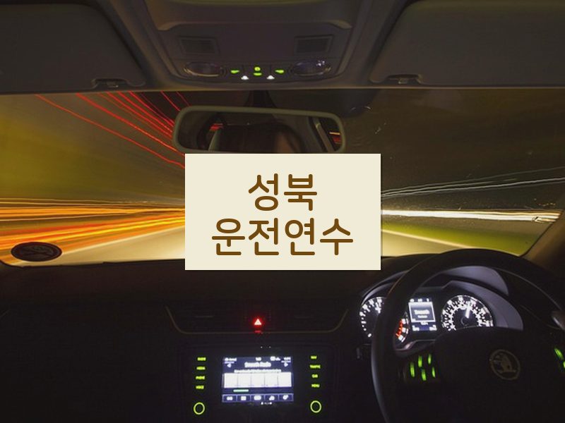 성북운전연수 후기