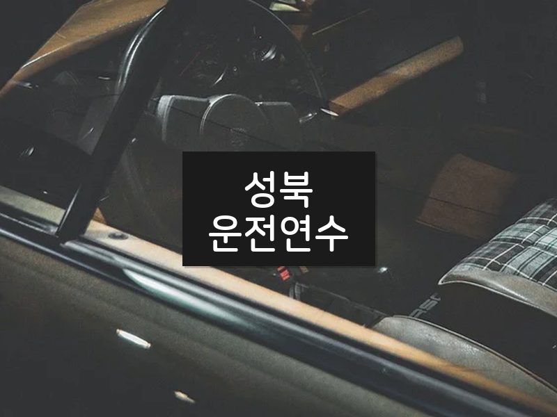 성북운전연수 후기