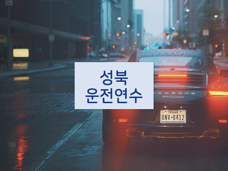 성북운전연수 후기