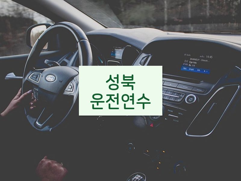 성북운전연수 후기