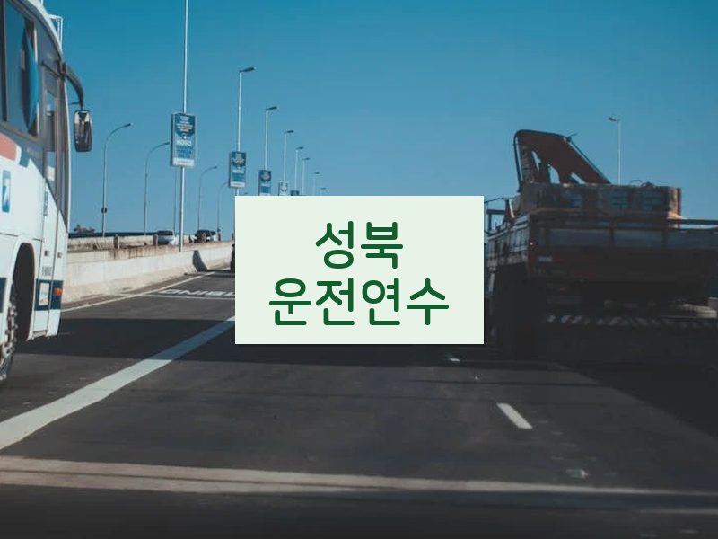 성북운전연수 후기