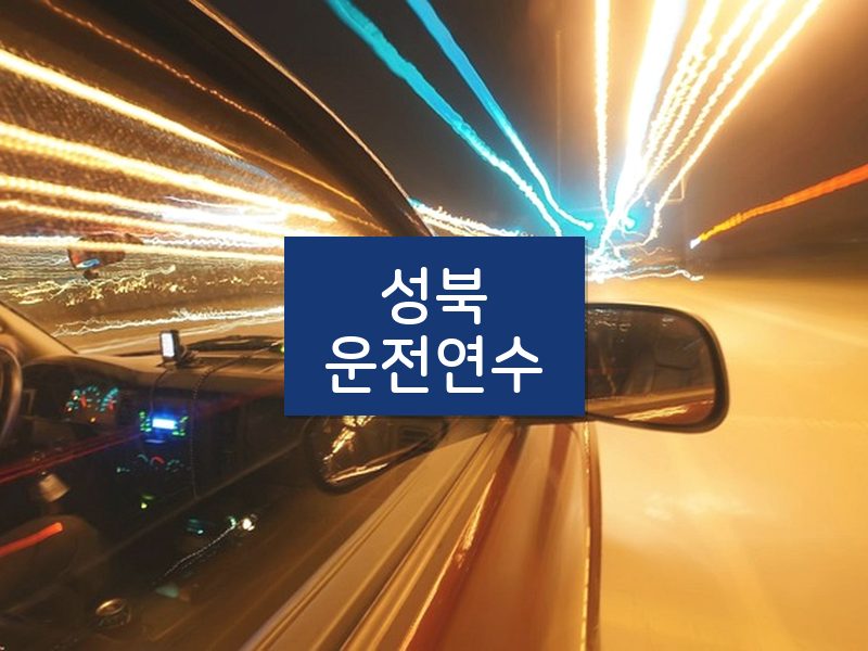 성북운전연수 후기