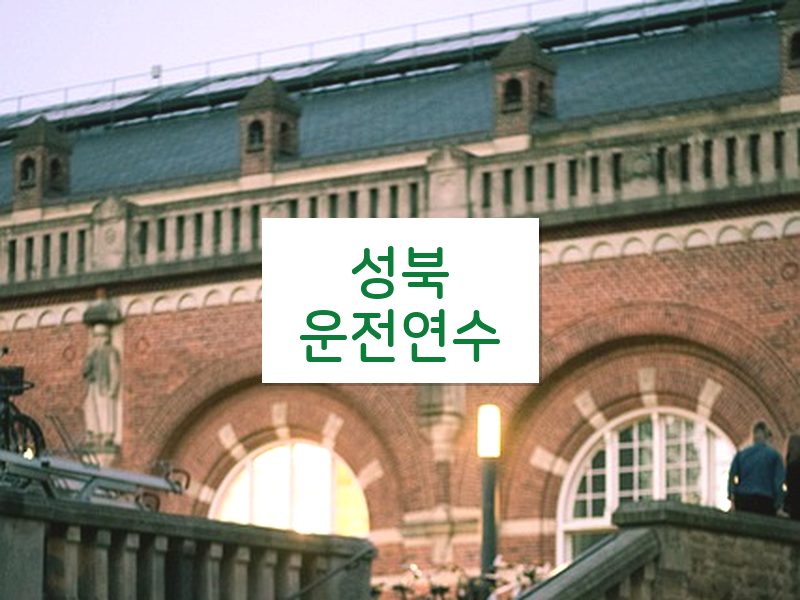 성북운전연수 후기