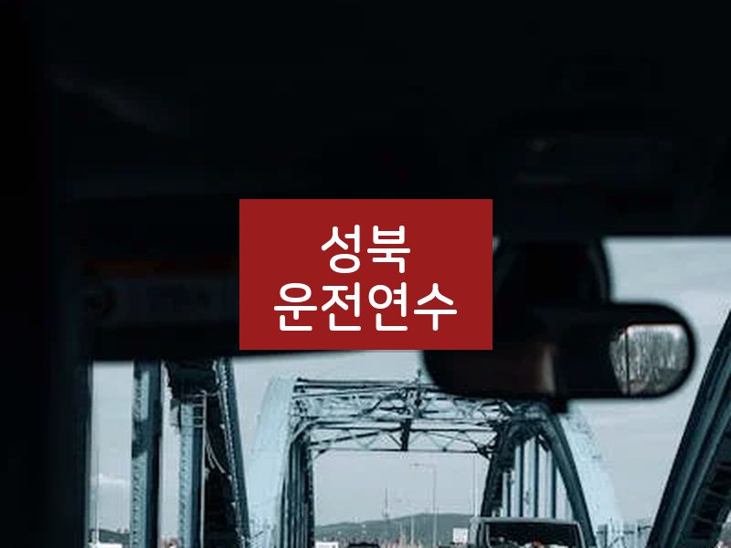 성북운전연수 후기