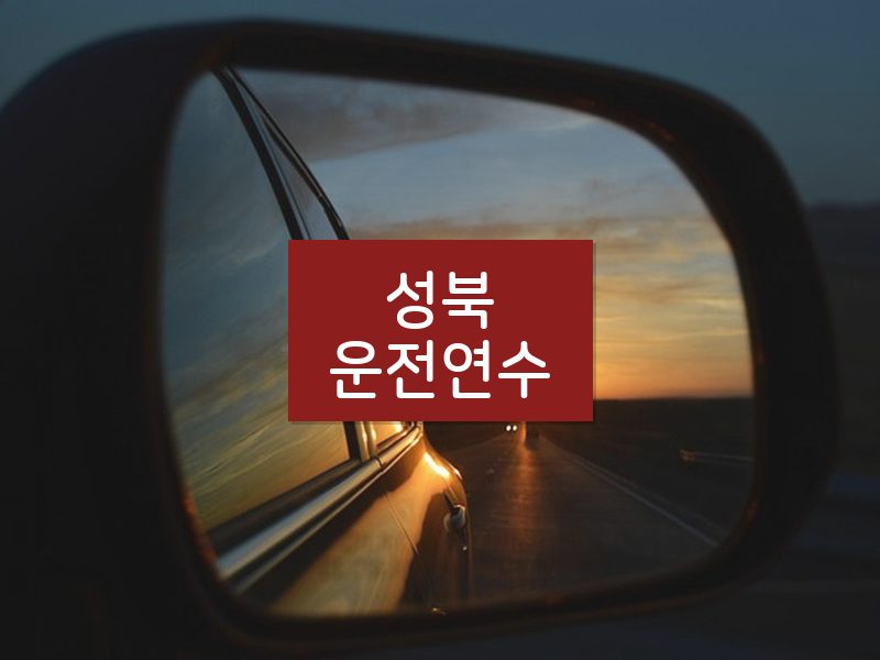 성북운전연수 후기