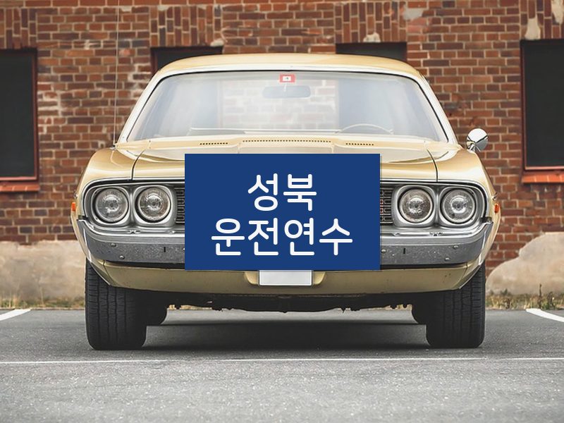 성북운전연수 후기