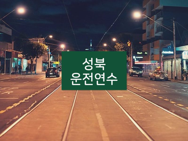 성북운전연수 후기